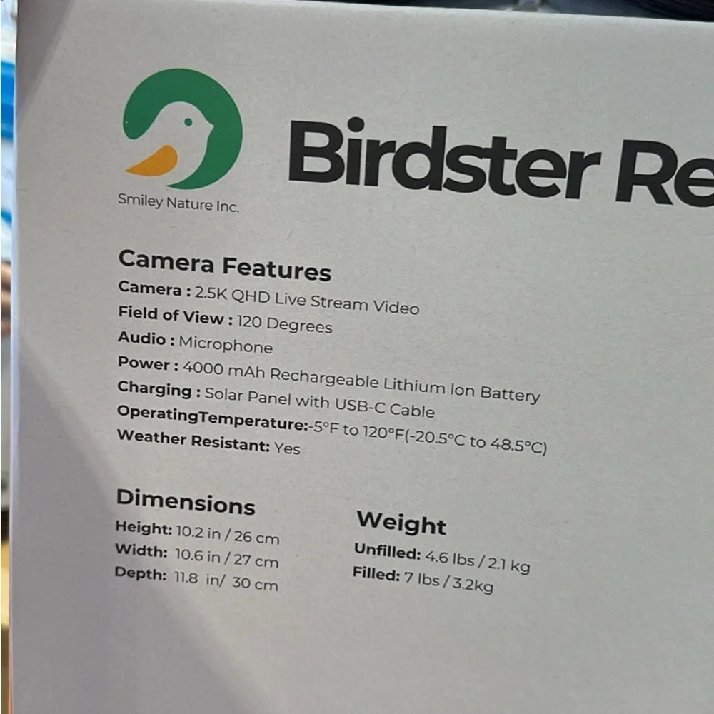 Birdster Retro AI Smart Bird Feeder - Brown